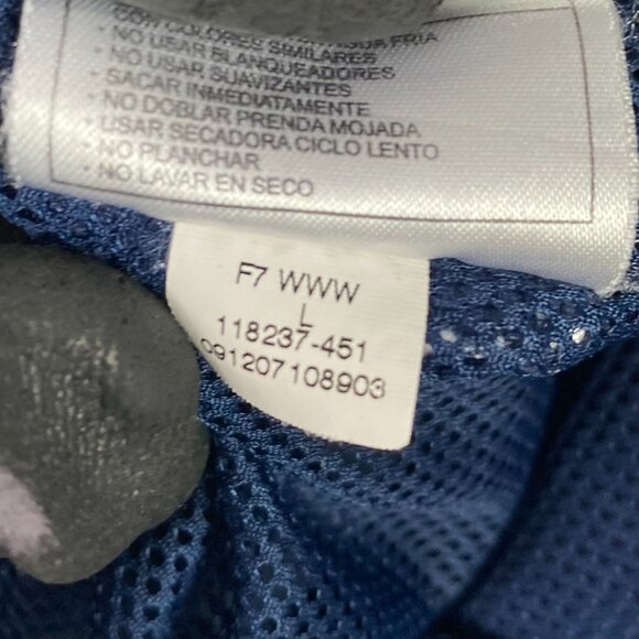 Vintage Nike Swoosh Track Pants Men's Large Blue Baggy Wide Leg Y2K 118237-451 - Picture 10 of 15